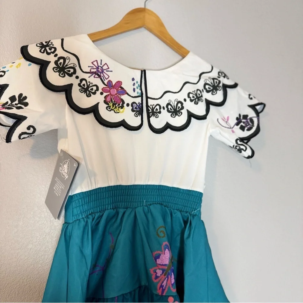 New Disney Parks Authentic Encanto Mirable Costume Dress Kids 9/10